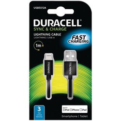 Duracell Kabel – Lightning to USB 1m - Black Cene