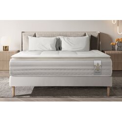Litier Deluxe Celoten paket za posteljo - Vzmetnica 160x200 cm + Vzmetni okvir z letvami (komplet) + 2 vzglavnika + Odejica - Vingt-Huit PLUS, (21614106) Cene