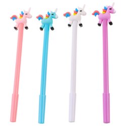 Unicorn Ballpoint Pen Black Cap Refill Mix White Pink 0.5mm Cene
