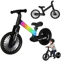 Trike Fix Glow dječji balans bicikl s LED rasvjetom, crni Cene