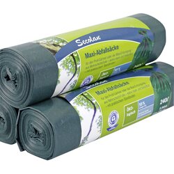 SECOLAN 1x5 Maxi Garbage Bags 240 l green/black Cene