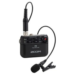 Zoom F2 field recorder mit lavalier mic Cene