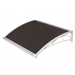 TT Nadstrešnica Za Vrata 82x120cm Bela Baza Ploča Bronza 6mm Cene