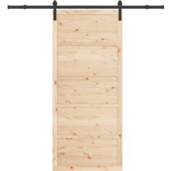 vidaXL Klizna vrata Smeđa 100 x 208 cm Masivna borovina Cijene