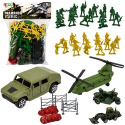 Military Set Soldiers Helicopter Vehicles Base 58 pcs. Cene