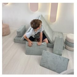 Atelier Del Sofa puzzle - blue blue 2-Seat sofa-bed Cene