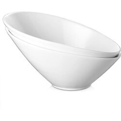 Dowan poševne solatne sklede 2 paketa (769 ml): Ø24,1 cm za solato/testenine/sadje/omake, bele keramične za restavracijo/darilo (Valentinovo/dnevno), (22137440) Cene