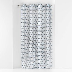 Douceur d intérieur Voile zavese PANNEAU A OEILLETS 140 x 240 CM VOILE SABLE IMPRIME GABI BLEU Modra Cene