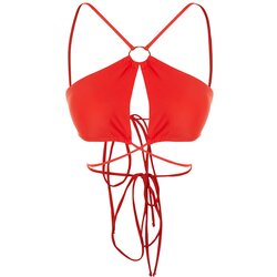 Trendyol Bikini Top - Red - Plain Cijene