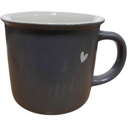 CUTE&COOL HOME keramička šolja tamnosiva 390ml Cene