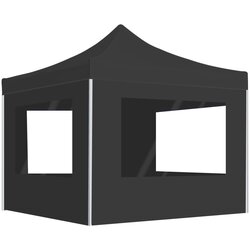 vidaXL Profesionalen vrtni šotor s stenami aluminij 2x2 m antracit Cene