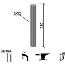 Dabel šarka bravarska za vrata SP3 Ne fi22xx110/13,8x25mm DP1 Cene