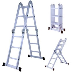 Herzberg HG-5002 aluminijske višenamjenske sklopive ljestve 3,62 m Cene