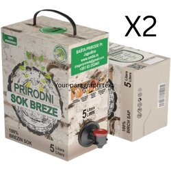 Bašta prirode Prirodni brezin sok, 2 x 5l Cene