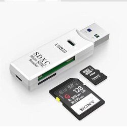 Asonic USB 3.0 Micro SD & SD čitač kartica, bijelo N-UCR301 Cene
