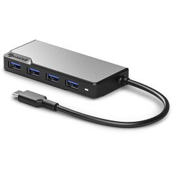 ALOGIC Fusion Swift USB-C 4-Port Hub Space Gray Cene