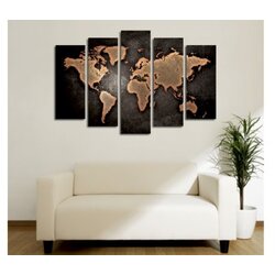 Wallity Pet slika karte svijeta 105x70 cm crne boje Cijene
