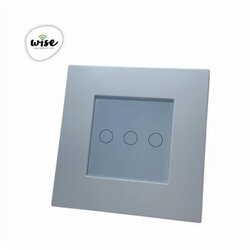 Wise prekidač na dodir - 3 tastera, pvc mat panel beli Cene