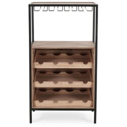 YES EVERYDAY Vitrina za vino u prirodnoj boji broj boca 12 kom, 51x91x30 cm Isaac – Cene