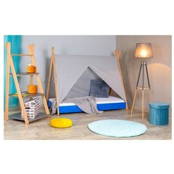 Made in Poland dečiji krevet sa nadstrešnicom i dušekom 180x80cm tipi svetlo plavi Cene