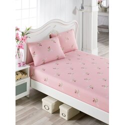 Aberto Design set čaršava i 2 jastučnice Alanur, 160x200+20 cm, roze-zelena Cijene