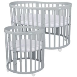 Waldin Oval krevetić 7u1 s madracem GREY Cene
