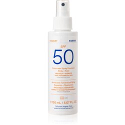 Korres Yoghurt Sunscreen losjon za sončenje v pršilu za obraz in telo SPF 50+ 150 ml Cene