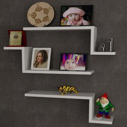 Woody Fashion Polica Lowa White Cene