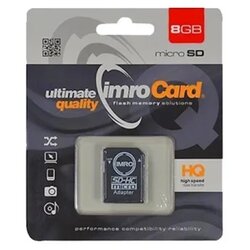 Imro memory card 8GB microSDHC cl. 10 + adapter Cene
