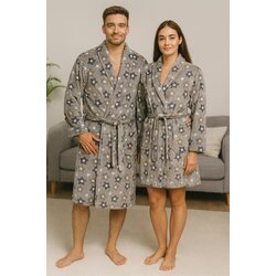 Ready Bade mantil - Sivo teget sa zvezdama (S, M, L, XL, XXL) Cene
