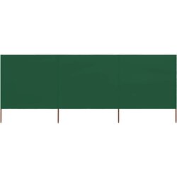vidaXL 3-panelni vetrobran tkanina 400x80 cm zelen, (20610504) Cene