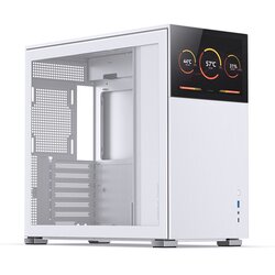 Jonsbo D41 Screen ATX Case, Tempered Glass - white Cene