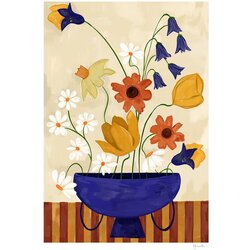 The Poster Club Plakat 30x40 cm Colourful Bunch in Blue Vase – Frankie Penwill – Cene