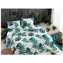 EnLora Home duplo ćebe Monstera, 200x235cm, zeleno Cene