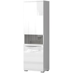 Jela Jagodina vitrina V60XV-1KS/PN - kolekcija piano - bela lak/kristalno bela hg lak - 60x193x40 cm Cene