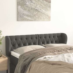  Uzglavlje s ušima tamnosivo 147x23x78/88 cm baršunasto Cijene