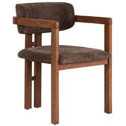 Kalune Design Rjav jedilni stol z nasloni za roke Toscana – Cene