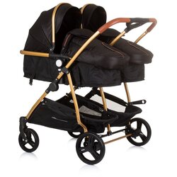 Chipolino dječja kolica za blizance ili dvoje djece Duo Smart Obsidian / Gold Cene