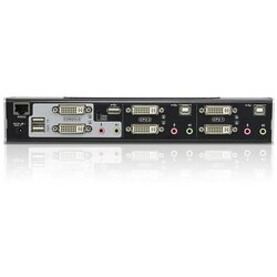 Aten 2-Port USB DVI Dual-View KVM Switch with Audio & USB 2.0 Hub (KVM cables included) Cene