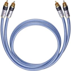 Oehlbach Cinch Audio Priključni kabel [2x Muški cinch konektor - 2x Muški cinch konektor] 0.50 m Plava boja pozlaćeni kontakti Cene