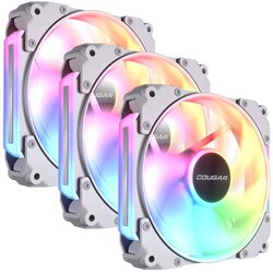 Cougar Case Fan Apolar 120 ARGB, Reverse Blade, White (3 in one package) Cene