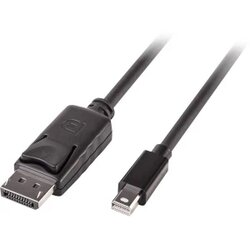 Lindy Mini-DisplayPort / DisplayPort adapterski kabel Mini DisplayPort utikač, DisplayPort utikač 5.00 m crna 41648 DisplayPort kabel Cene