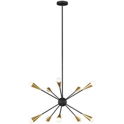 Elstead Lighting Elstead Jax Lestenec z 10 lučmi, polnočno črn, G9, (22098300) Cene
