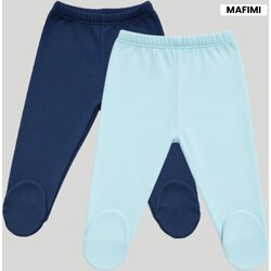 Mafimi Pamučne Pantalonice sa stopicom set od 2 - teget/ aqva Cene
