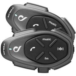 Interphone TOUR HD Motorbike intercom 1500 m 2 pcs Black Cene