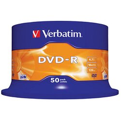 Verbatim DVD-R, 4,7 GB,16X, spindle 50 kom,MATT SILVER ,43548 Cene
