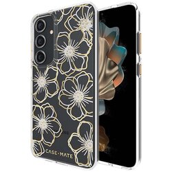CASE-MATE Ovitek za Galaxy S24 Plus, cvetlični vzorec, dragulji, izjemno odporen, protimikrobni, Zlata, (5000065586) Cene