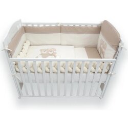 Fim Baby posteljina za krevetac sa ogradicom Meda i Zeka, bež Cene