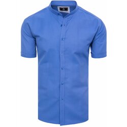 DStreet Men's cornflower blue short sleeve shirt Cene