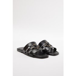 Trendyol Black Riveted Strappy Women's Slippers Cene